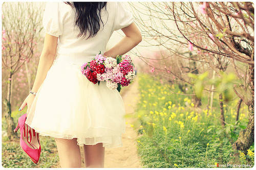 鲜花女生
